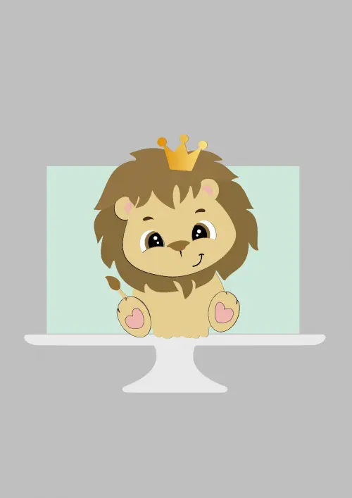 Arquivo de corte topo de bolo leãozinho