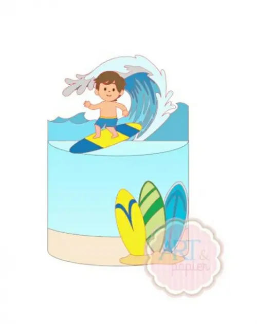 Arquivo de corte topo de bolo Surf