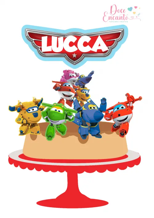 Arquivo de corte topo de bolo Super wings