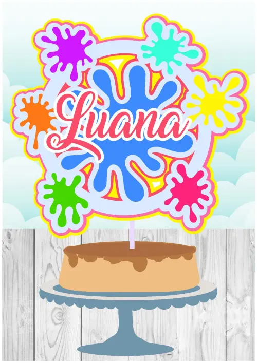 Arquivo de corte topo de bolo Slime