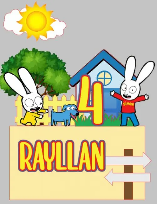 Arquivo de corte topo de bolo SIMON O COELHO