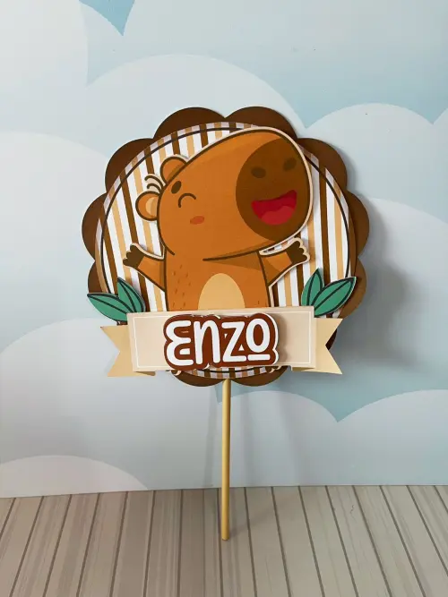 Topo de bolo Capivara