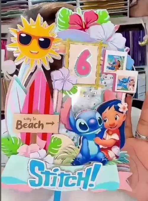 Arquivo de corte topo de bolo Stitch