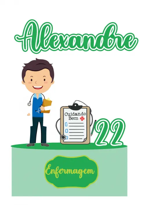 Topo de bolo Enfermeira