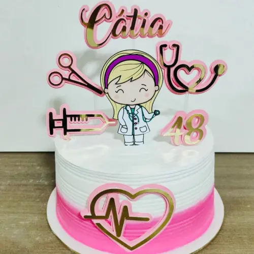 Arquivo de corte topo de bolo Enfermagem