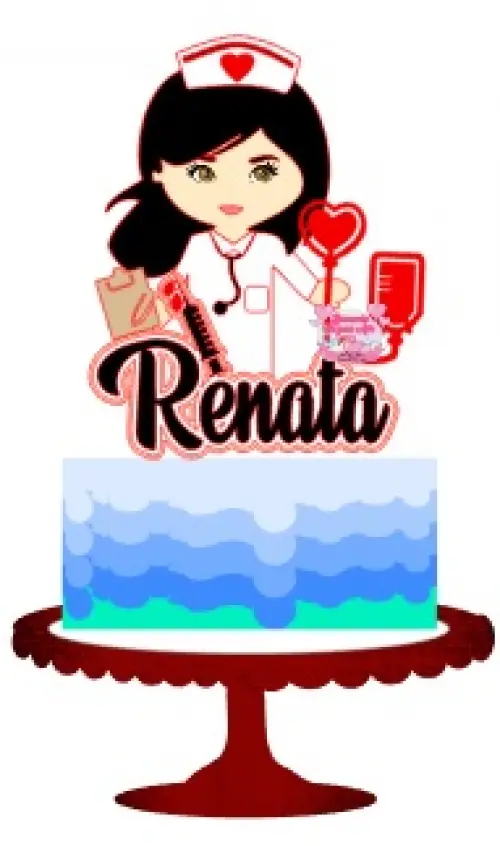 Arquivo de corte topo de bolo Enfermagem