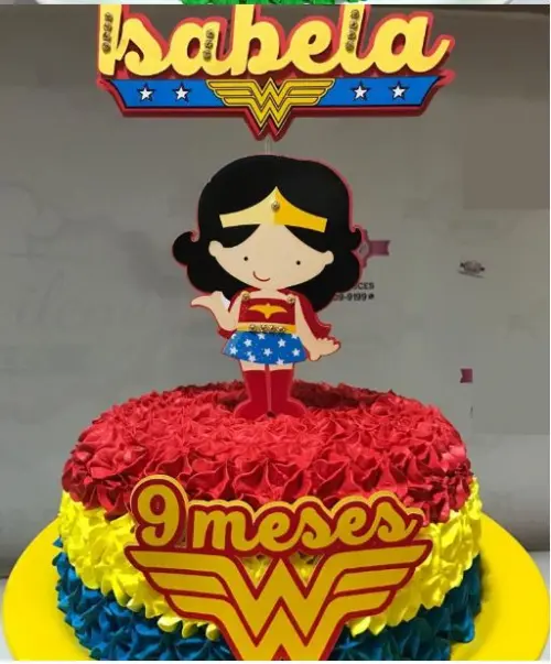 Arquivo de corte topo de bolo Mulher Maravilha