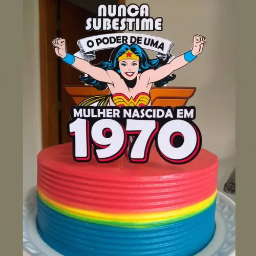 Arquivo de corte topo de bolo Mulher Maravilha