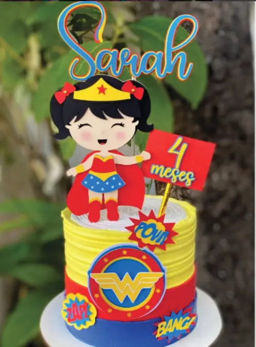Arquivo de corte topo de bolo Mulher Maravilha