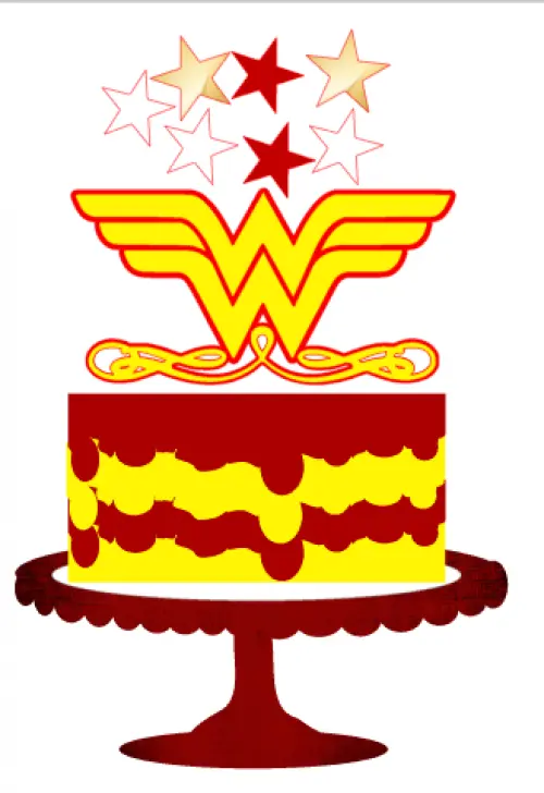 Arquivo de corte topo de bolo Mulher Maravilha