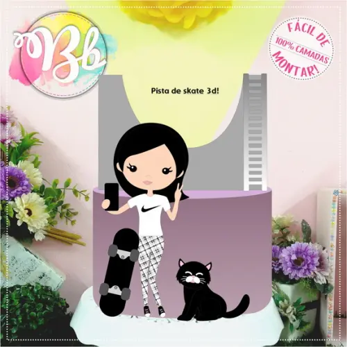 Arquivo de corte topo de bolo Skate