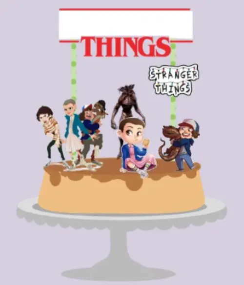 Arquivo de corte topo de bolo Stranger Things