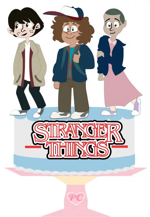 Arquivo de corte topo de bolo Stranger Things