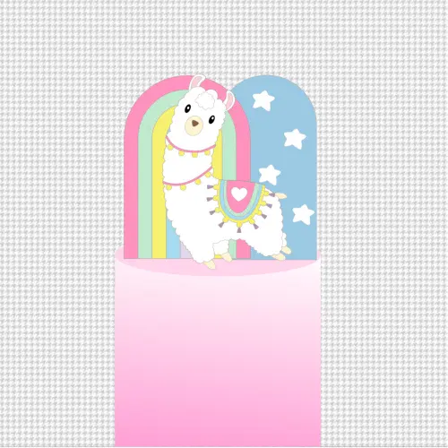 Arquivo de corte topo de bolo Lhama