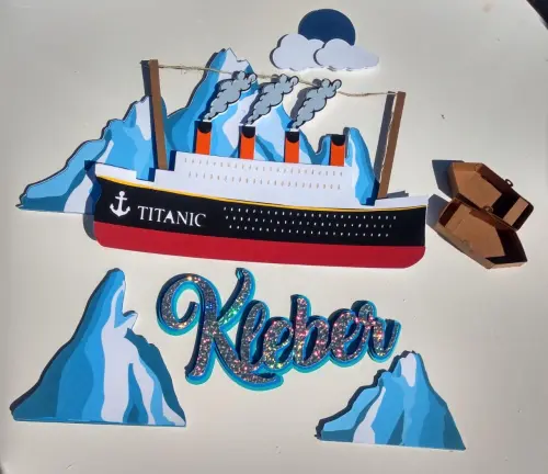 Arquivo de corte topo de bolo Titanic