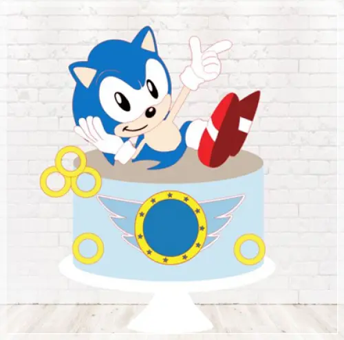 Arquivo de corte topo de bolo Sonic