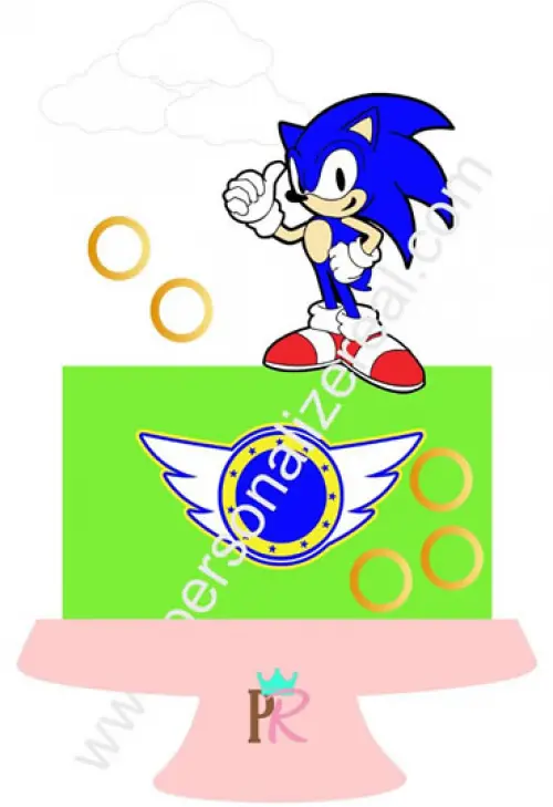 Arquivo de corte topo de bolo Sonic