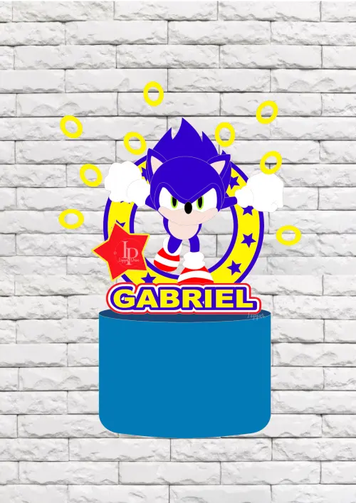 Arquivo de corte topo de bolo Sonic