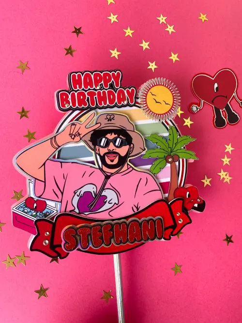 Arquivo de corte topo de bolo Bad Bunny