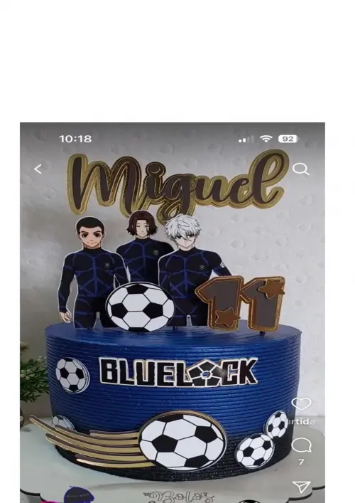 Arquivo de corte topo de bolo Blue Lock