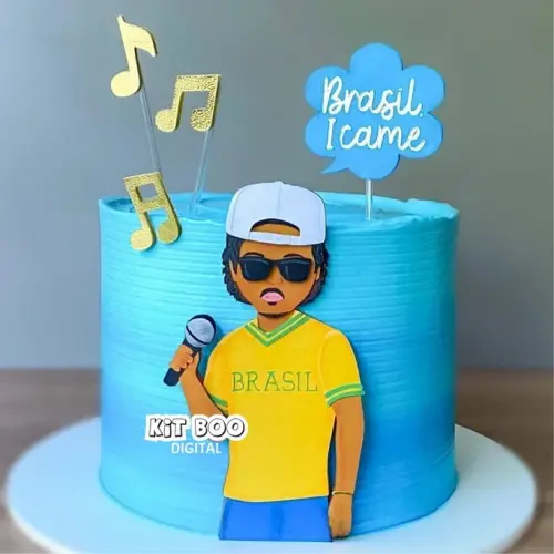 Arquivo de corte topo de bolo Bruno Mars