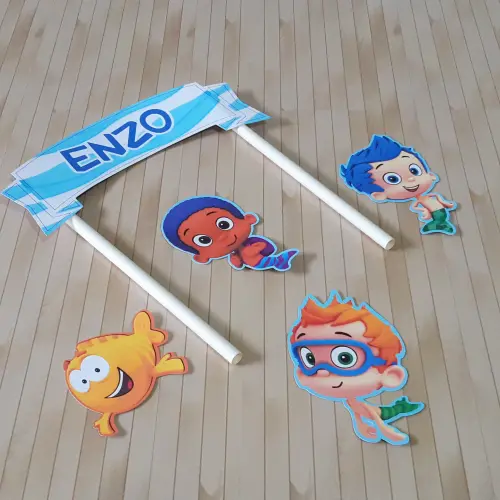 Arquivo de corte Topo de bolo Bubble Guppies