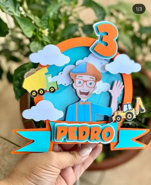 Arquivo de corte topo de bolo Blippi