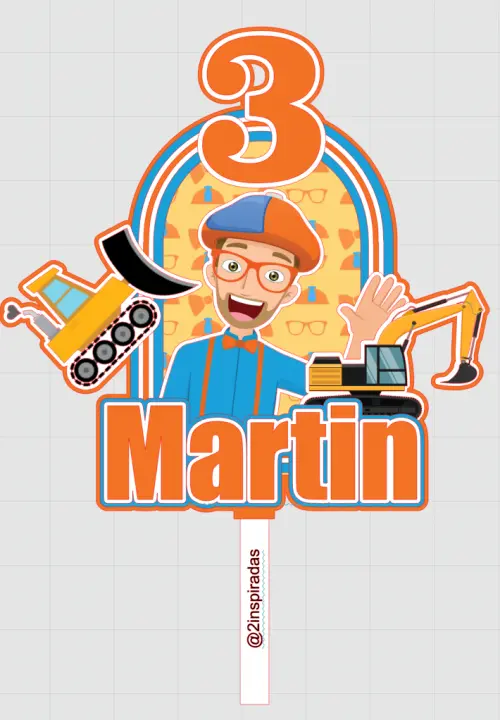 Arquivo de corte topo de bolo Blippi