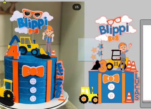Arquivo de corte topo de bolo Blippi