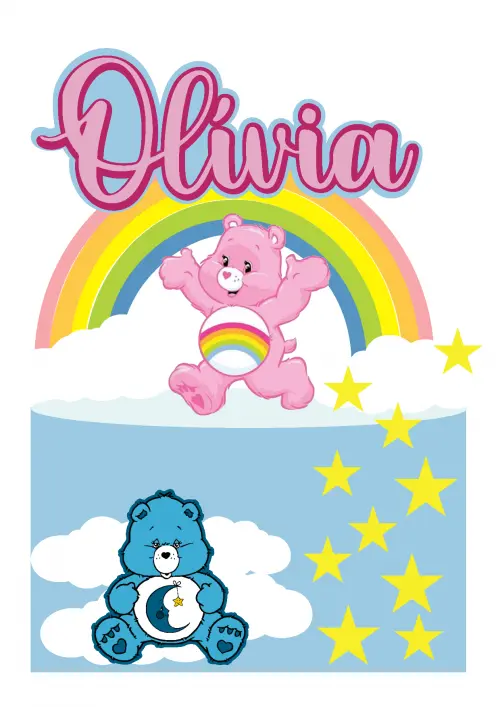 Arquivo de corte topo de bolo Ursinhos Carinhosos