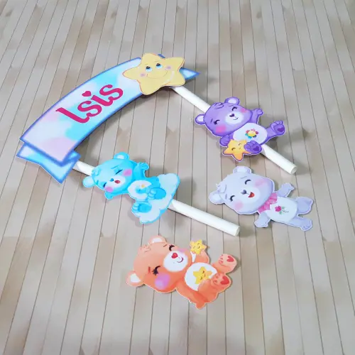 Arquivo de corte topo de bolo Ursinhos Carinhosos