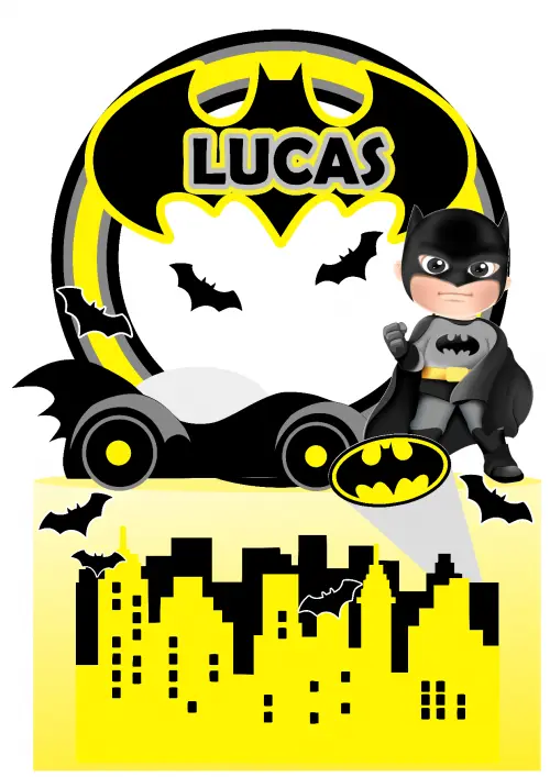 Arquivo de corte topo de bolo batman