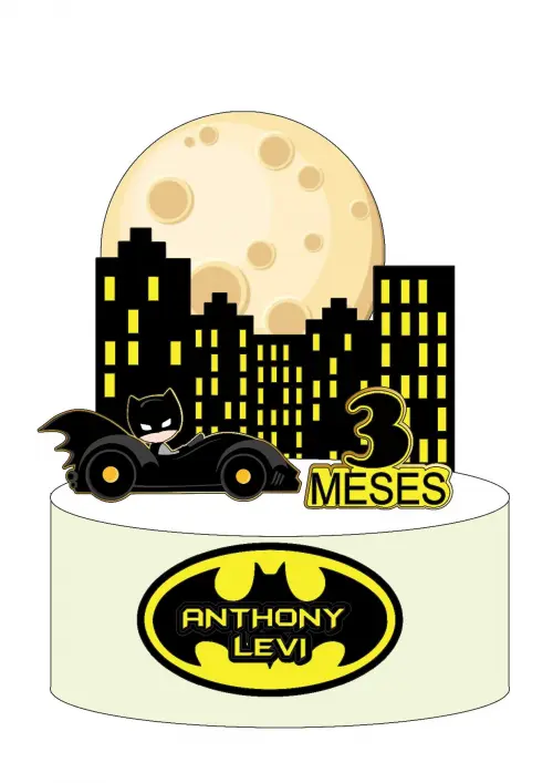 Arquivo de corte topo de bolo batman