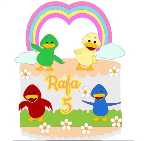 Arquivo de corte topo de bolo Bento e Totó