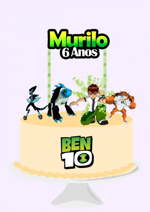 Arquivo de corte topo de bolo Ben 10