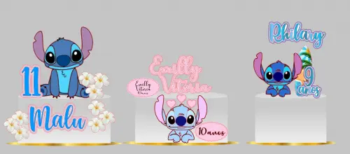 Arquivo de corte topo de bolo Stitch