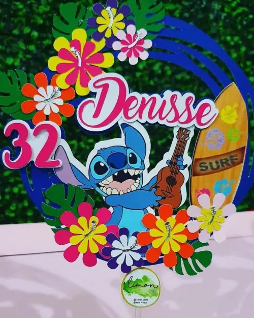 Arquivo de corte topo de bolo Stitch