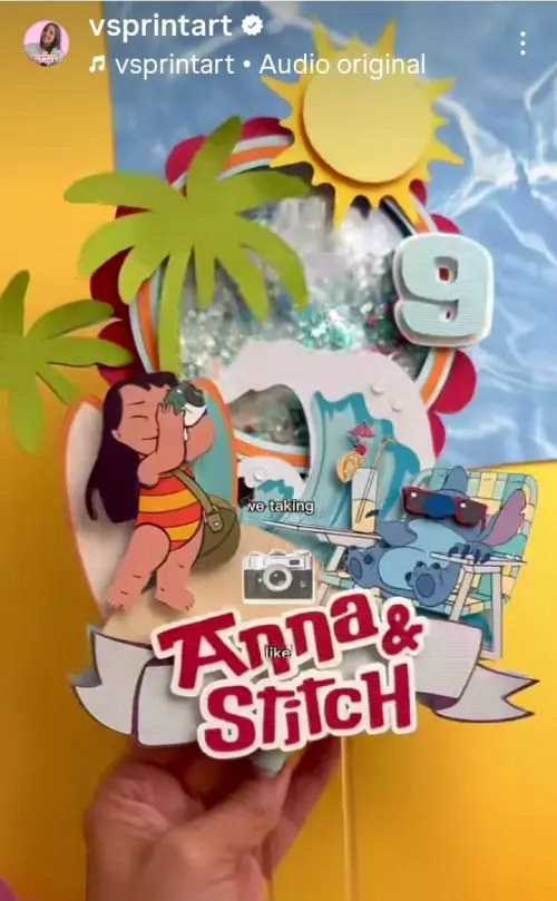 Arquivo de corte topo de bolo Stitch