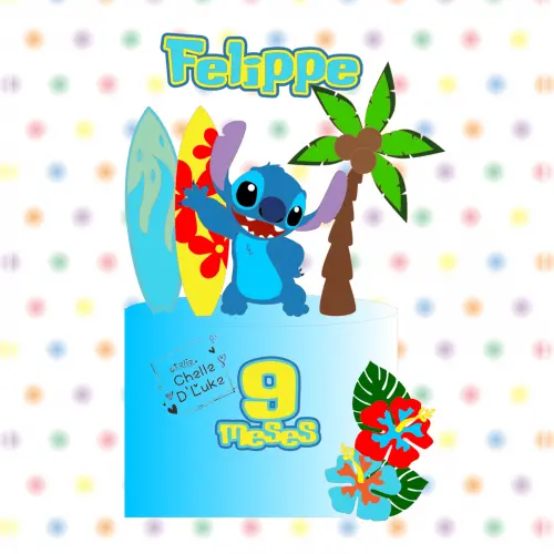 Arquivo de corte topo de bolo Stitch