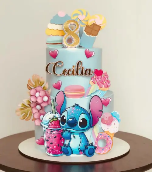 Arquivo de corte topo de bolo Stitch