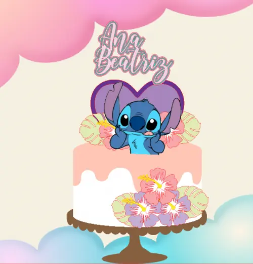 Arquivo de corte topo de bolo Stitch