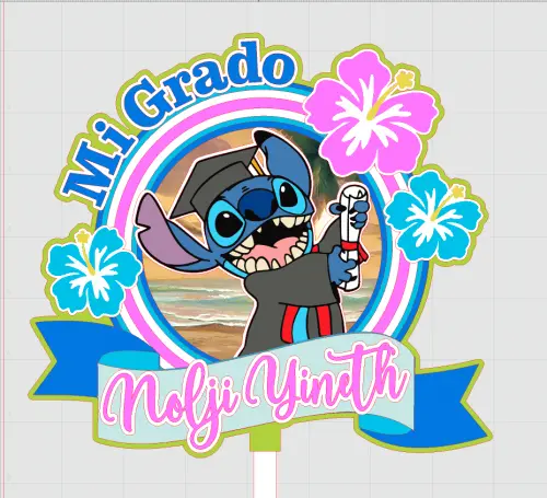 Arquivo de corte topo de bolo Stitch