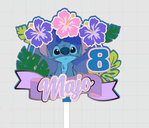 Arquivo de corte topo de bolo Stitch