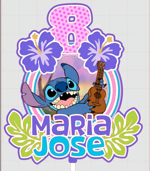 Arquivo de corte topo de bolo Stitch