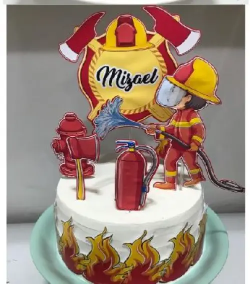 Arquivo de corte topo de bolo Bombeiro