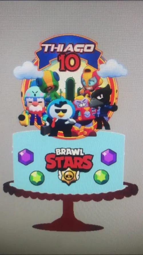 Arquivo de corte topo de bolo Brawl Star