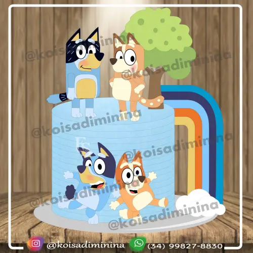 Arquivo de corte Topo de Bolo Bluey