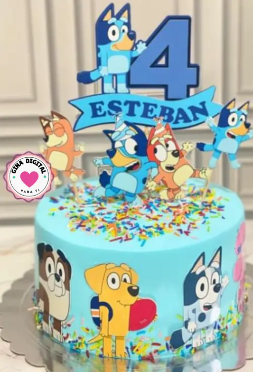 Arquivo de corte Topo de Bolo Bluey