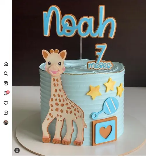 Arquivo de corte topo de bolo Girafinha