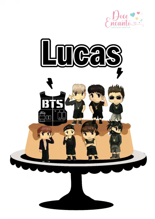 Arquivo de corte topo de bolo BTS